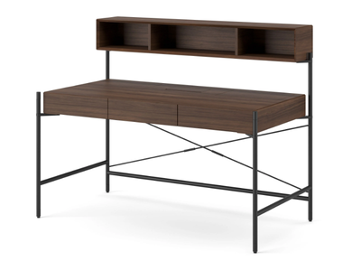 TUBE - Rectangular wooden writing desk with drawers with bookcase _ Ersa