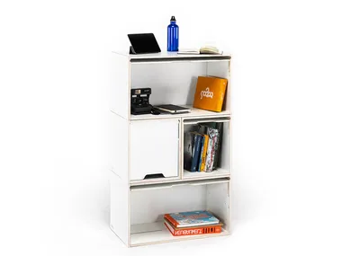 ADAKTO - Freestanding modular poplar bookcase _ Esposit