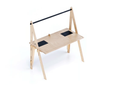 CASATTAVA - Height-adjustable rectangular birch Kids writing desk _ Esposit