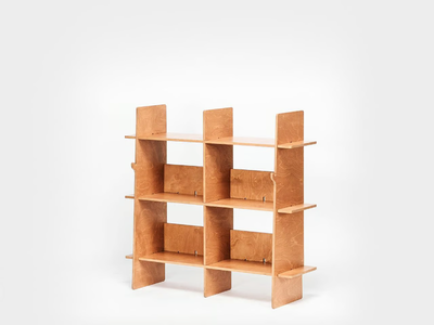 KARYA - Wall-mounted modular birch bookcase _ Esposit