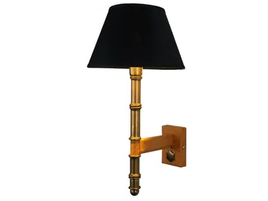 CLUSTER - LED brass and fabric wall lamp with fixed arm _ Estro