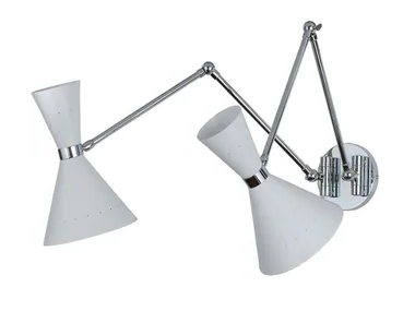 DIVA - Adjustable LED painted metal and brass wall lamp _ Estro