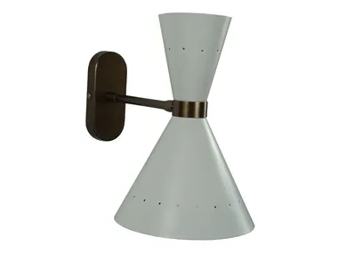 DIVA - LED painted metal and brass wall lamp _ Estro