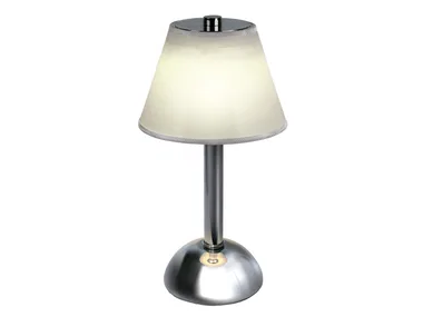MOON - Rechargeable cordless LED parchment paper and brass table lamp _ Estro