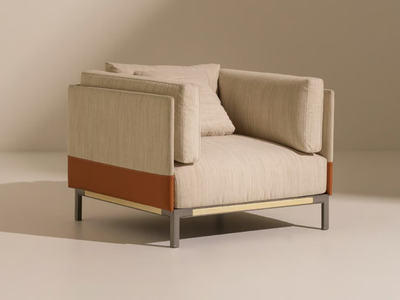 BAIA - Fabric garden armchair with armrests _ Ethimo