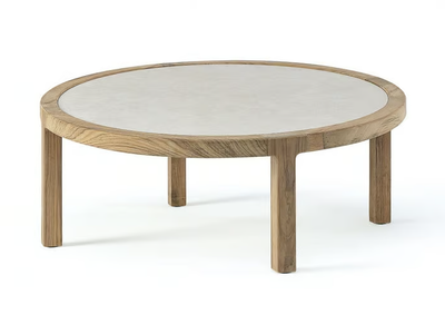 GRAND LIFE - Round ceramic coffee table _ Ethimo