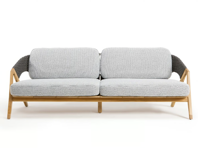 KNIT - 3 seater teak garden sofa _ Ethimo