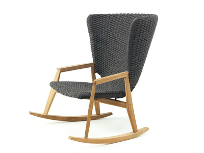 KNIT - Rocking fabric garden armchair _ Ethimo