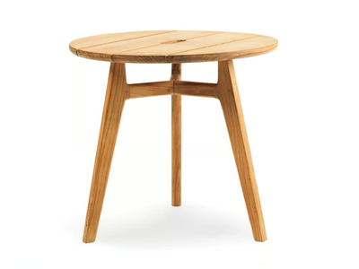 KNIT - Round teak garden side table _ Ethimo
