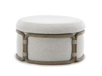 ROTIN - Round fabric garden pouf _ Ethimo