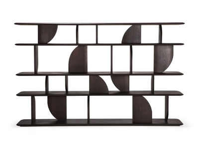 GEOMETRIC - Open teak bookcase _ Ethnicraft