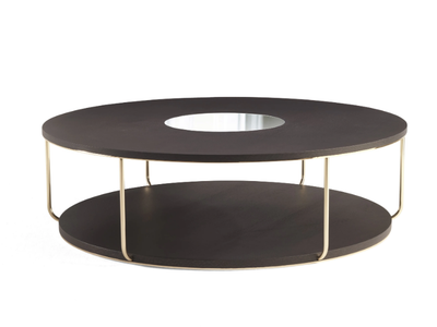 AMBAR - Low round wooden coffee table _ ETRO Home Interiors