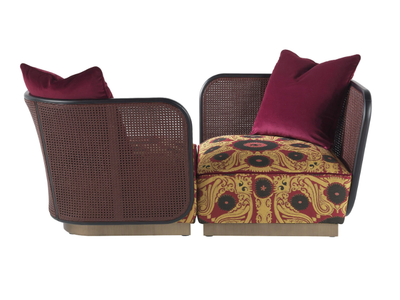 CARAL - Corner fabric armchair with armrests _ ETRO Home Interiors