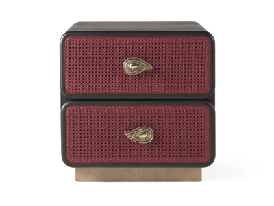 CARAL - Square wooden bedside table with drawers _ ETRO Home Interiors