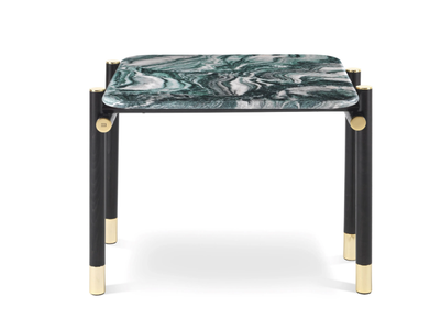 WOODSTOCK - Square marble and wooden side table _ ETRO Home Interiors