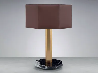 CASTEL - Marble and metal table lamp _ Euroluce Lampadari