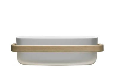 BOUNCE HUG CRISTALPLANT - Cristalplant® washbasin with towel rail _ EVER Life Design