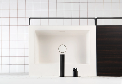 LINK - Single washbasin with towel rail _ EVER Life Design