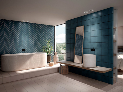 GRESAN ORDESA AZUL CLÁSICO - Porcelain stoneware wall/floor tiles _ Exagres