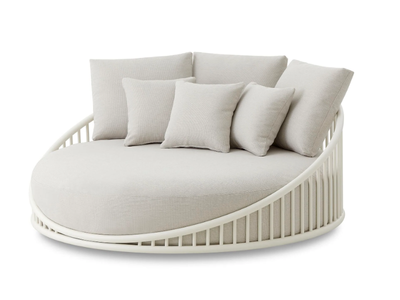 CASK OUTDOOR - Round fabric and aluminium garden bed _ EXPORMIM