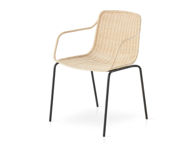 LAPALA - Stackable rattan chair with armrests _ EXPORMIM