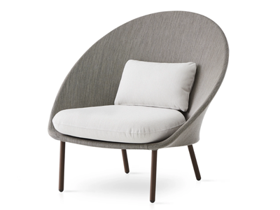 TWINS - Upholstered Batyline® garden armchair _ EXPORMIM