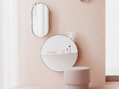 ARCO S Home - Demilune wall-mounted console table with shelving _ Ex.t