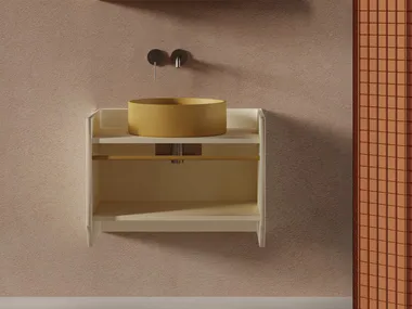 SWING - Single wall-mounted vanity unit with towel rail _ Ex.t