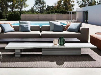 10TH JOINT - Low marble garden side table _ Exteta