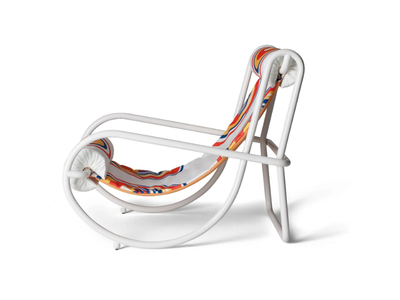 LOCUS SOLUS - Fabric deck chair with armrests _ Exteta
