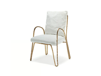 MOONLIGHT HIGH - Upholstered fabric garden chair _ Exteta