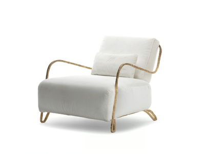 MOONLIGHT LOW - Garden armchair with armrests _ Exteta