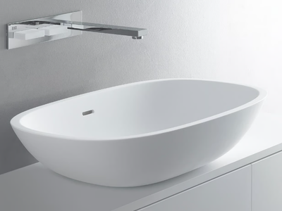 SCOOP - Countertop oval Cristalplant® washbasin _ FALPER