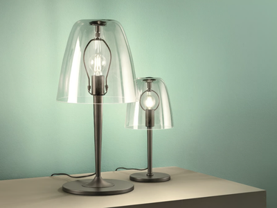 ARES - Blown glass and metal table lamp _ Fan Europe Lighting