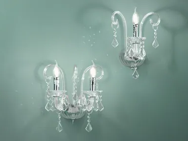CRISTALLO - Glass wall lamp with crystals _ Fan Europe Lighting