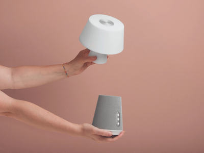 DECIBEL - Rechargeable lamp with a Bluetooth speaker base _ Fan Europe Lighting
