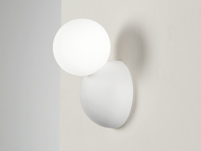 KISS - LED satin glass and gypsum wall lamp _ Fan Europe Lighting