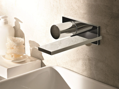 MILANO - D113A/E513B - Wall-mounted washbasin mixer with plate _ Fantini Rubinetti