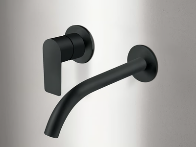 MYO - V611B+M011A - Wall-mounted single handle washbasin mixer _ Fantini Rubinetti