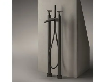 SAILING - Floor standing bathtub tap with hand shower _ Fantini Rubinetti