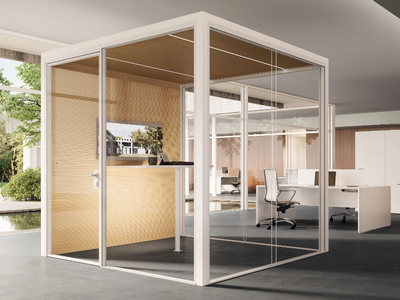 ACOUSTIC ROOM - Acoustic office booth with built-in lights _ FANTONI