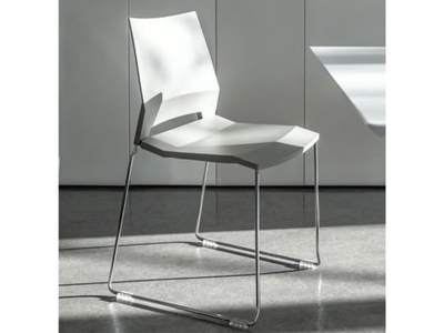 EDGE - Stackable sled base chair with armrests _ FANTONI