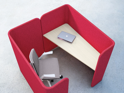 HUG MODULAR PODS - Acoustic fabric office booth _ FANTONI
