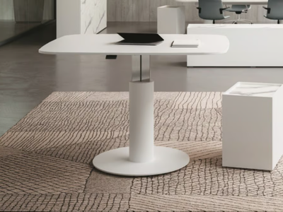 MEET UP - Height-adjustable metal office desk with cable management _ FANTONI