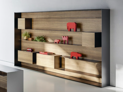OUTLINE - Open wooden office shelving _ FANTONI