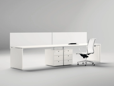 SISTEMA 28 - EXTRALONG - Rectangular office desk with drawers _ FANTONI
