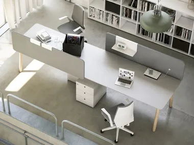 WOODS - Office desk with overbridge _ FANTONI