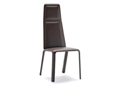 ANDE TALL - Tanned leather chair high-back _ Fasem