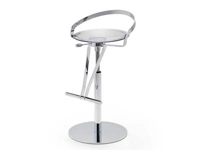 CAYMAN BAR POLI - Swivel steel stool with gas lift _ Fasem