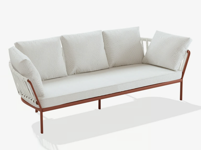RIA - 3 seater garden sofa in aluminum and fabric _ FAST